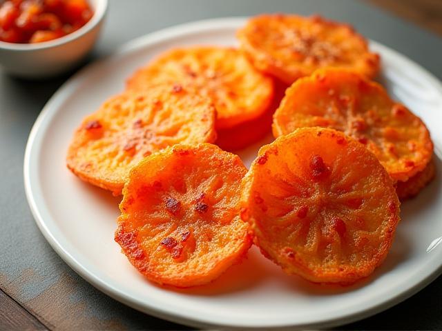 바삭한 김치전 접시